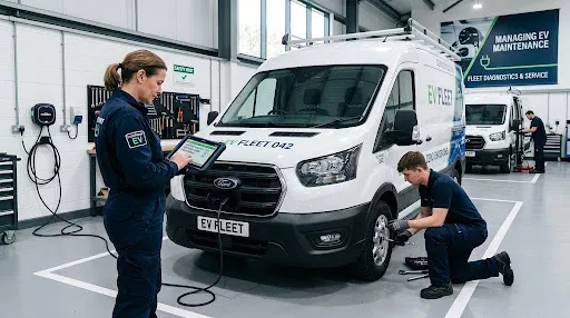 EV fleet management with telematics technology