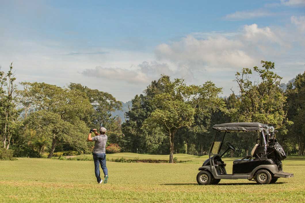 Customized electric cart improving transportation efficiency during golf course operations